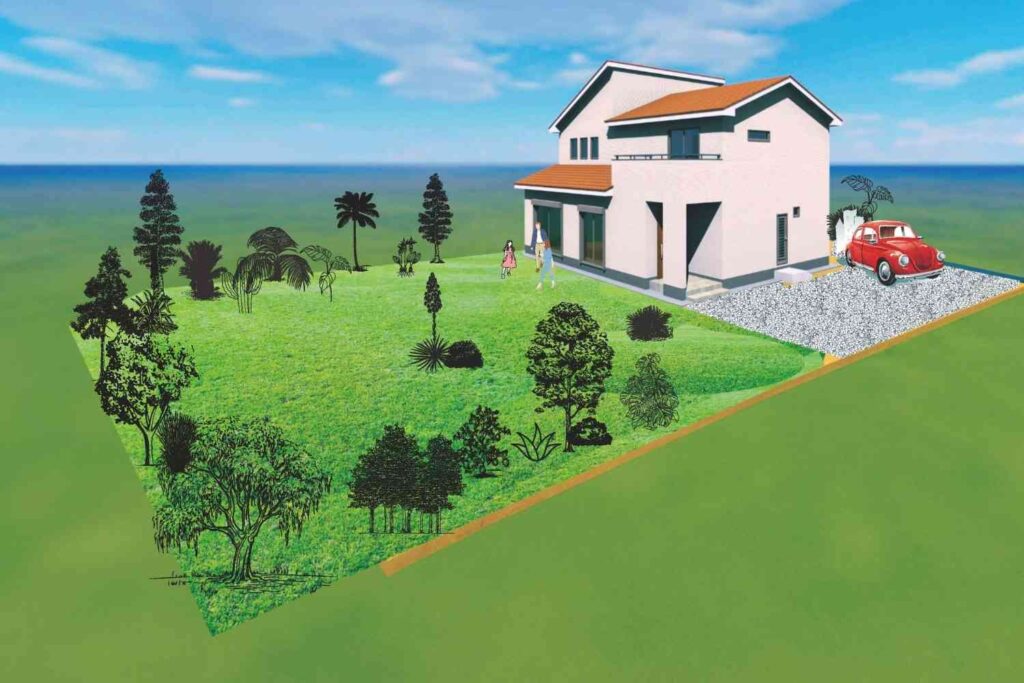 京都を拠点に活動するランドスケープデザインスタジオplantwiseが植栽設計した沖縄今帰仁村の庭イメージ